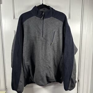 J CREW Full Zip Polartec Fleece Jacket gray men size XL